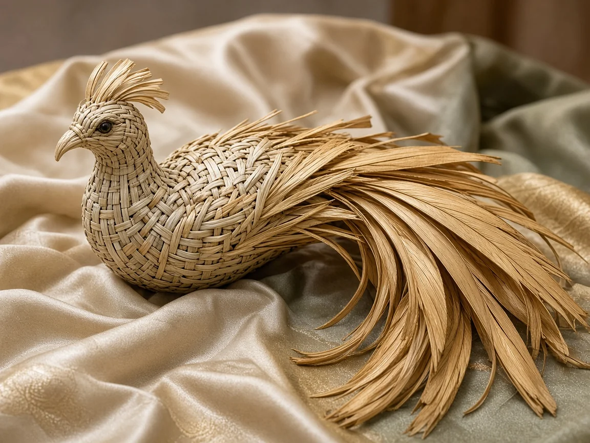 Palm leaf woven phoenix
